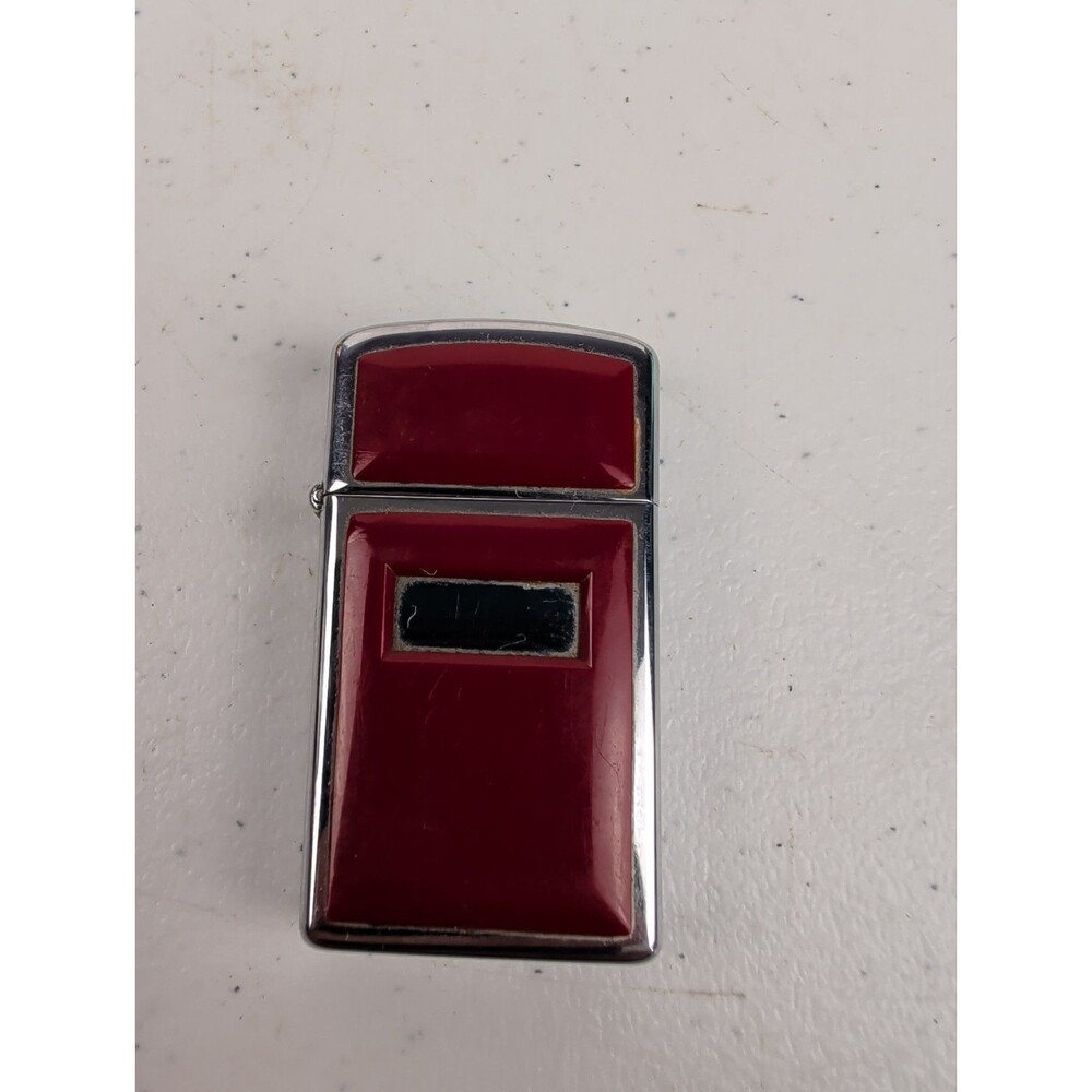 Vintage 1970 Zippo Slimline Red Engraveable  Lighter